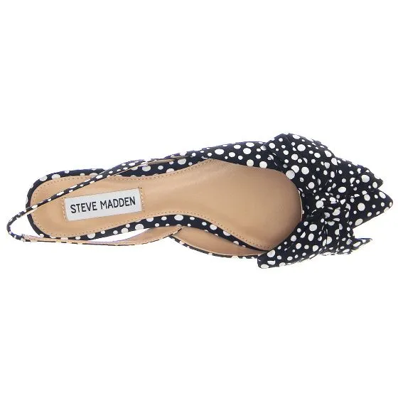 Steve Madden Womens Bowie Black Polka Dot Sandals