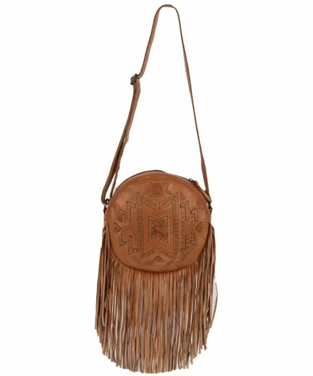 STS Women's Wayfarer Sage Fringe Crossbody Purse