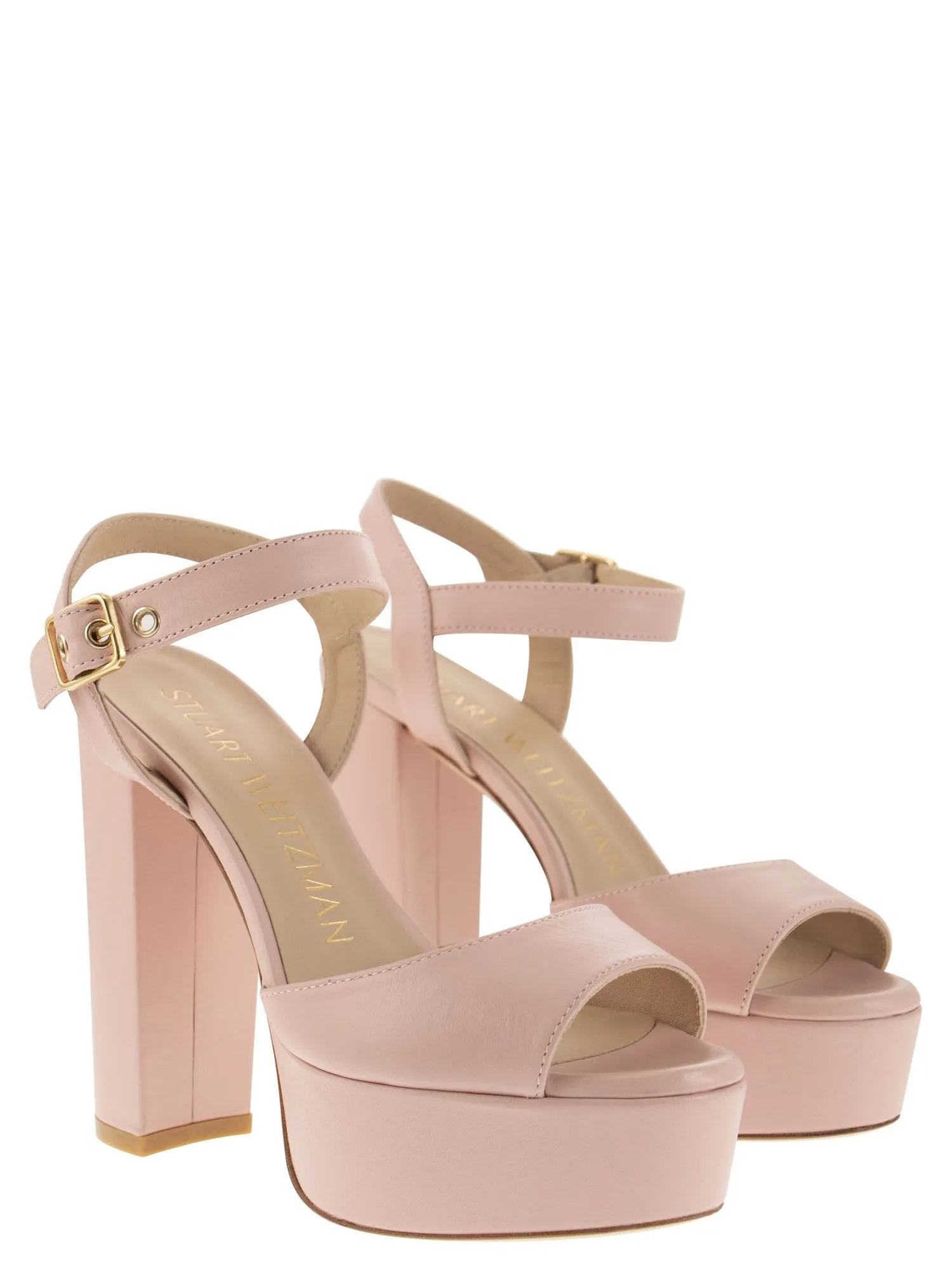 Stuart Weitzman    Stuart Weitzman Ryder Leather Platform Sandals