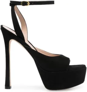 Stuart Weitzman Tia Hollywood 145mm platform sandals Black