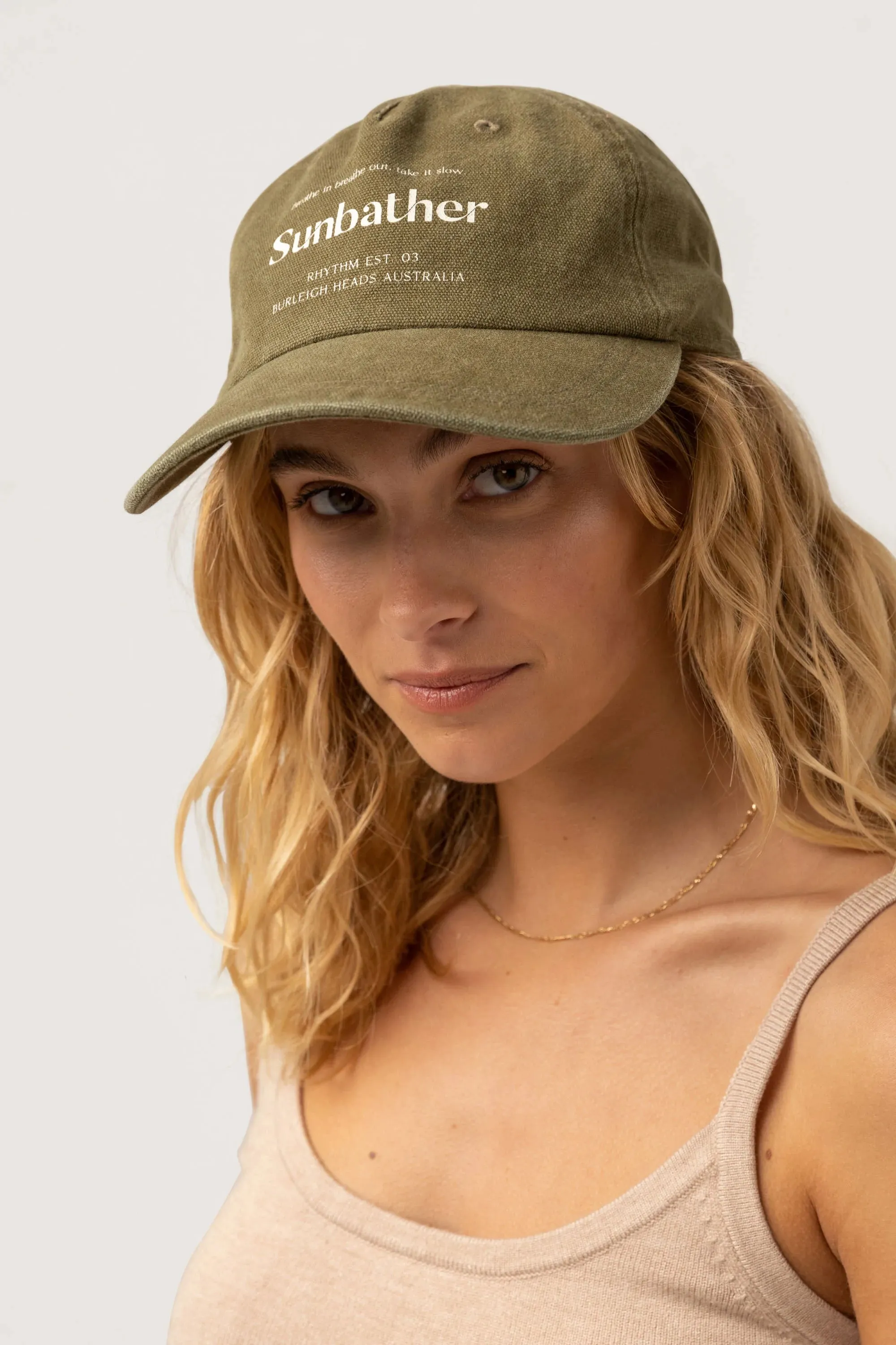 Sunbather Cap Washed Olive