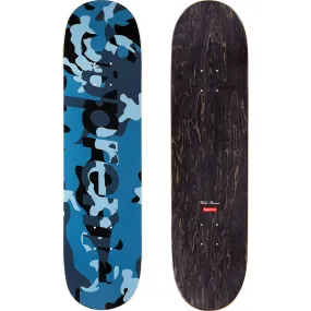 Supreme Camo Logo Skateboard Deck - Blue Camo