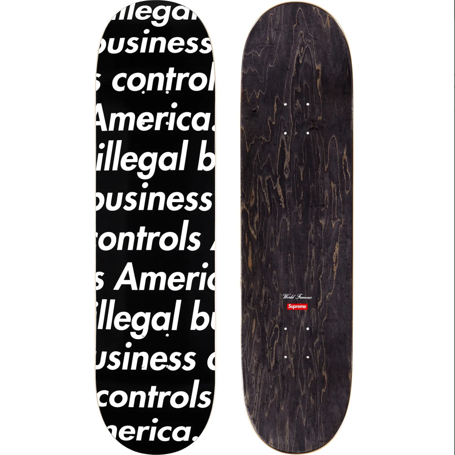 Supreme Illegal Business Skateboard Deck Black