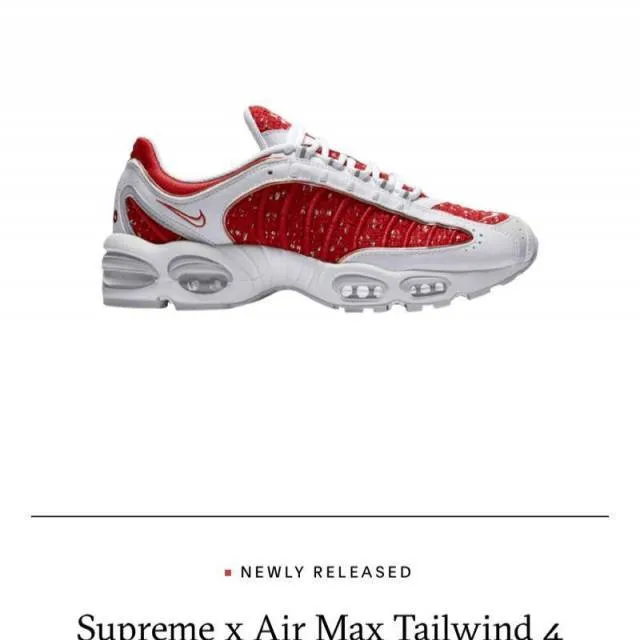 Supreme x Nike Air Max Tailwind 4 Red White