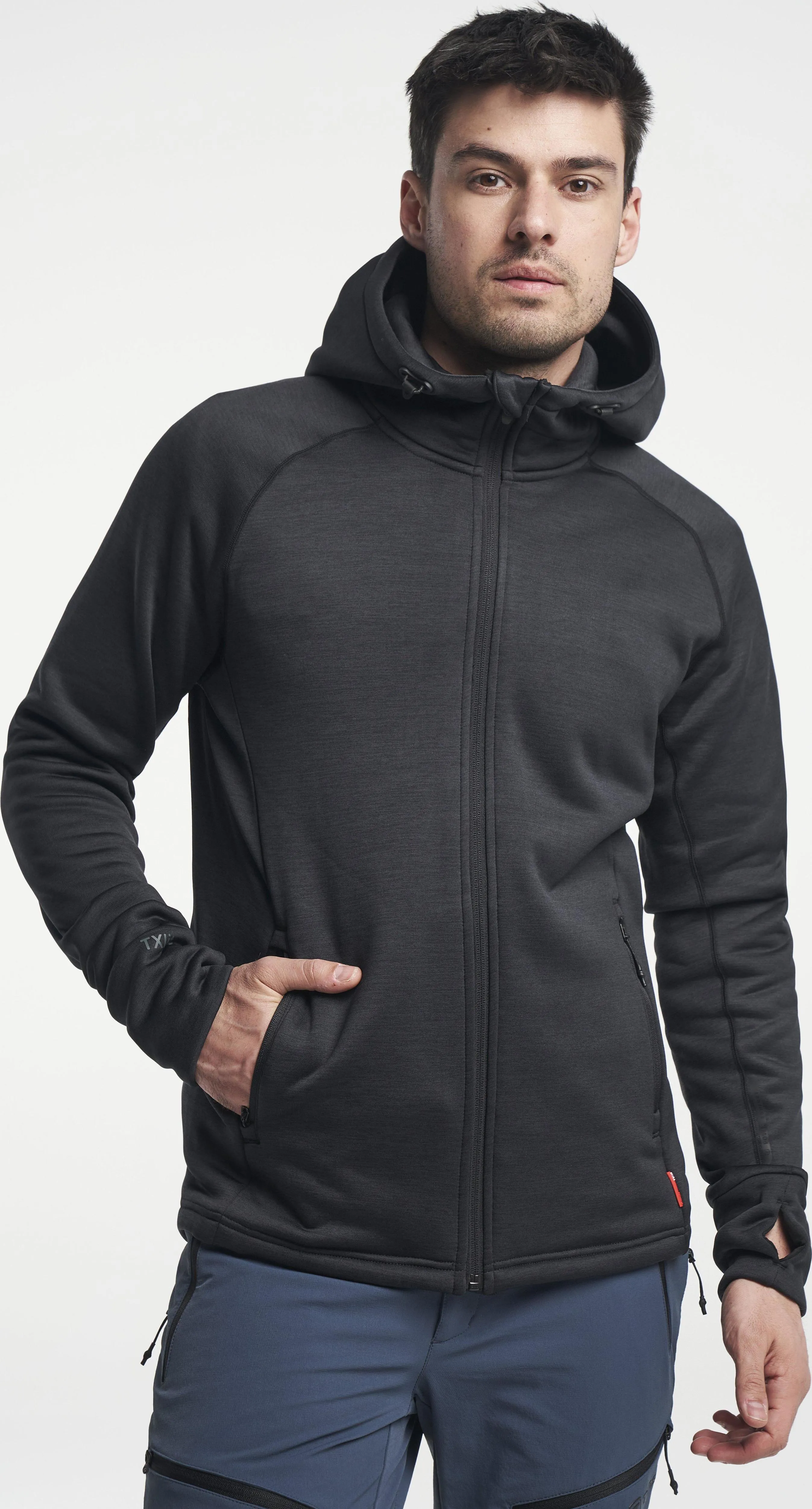 Tenson Men's TXlite Hoodie Zip Black | Buy Tenson Men's TXlite Hoodie Zip Black here | Outnorth