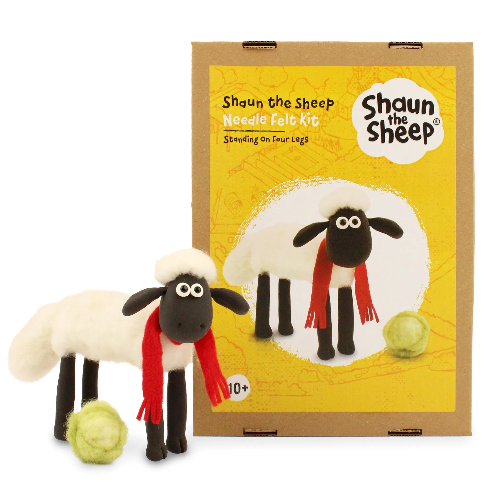 The Makerss - Aardman Shaun The Sheep & Red Scarf Needle Felt Kit