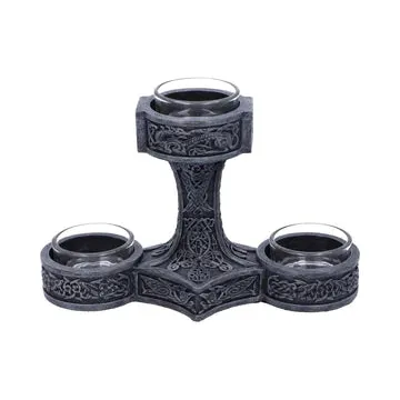 Thor hammer tea light holder 18.5cm