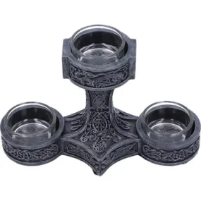 Thor hammer tea light holder 18.5cm