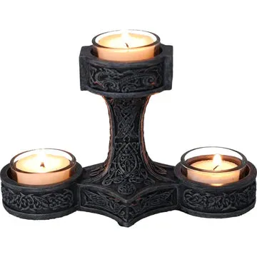 Thor hammer tea light holder 18.5cm