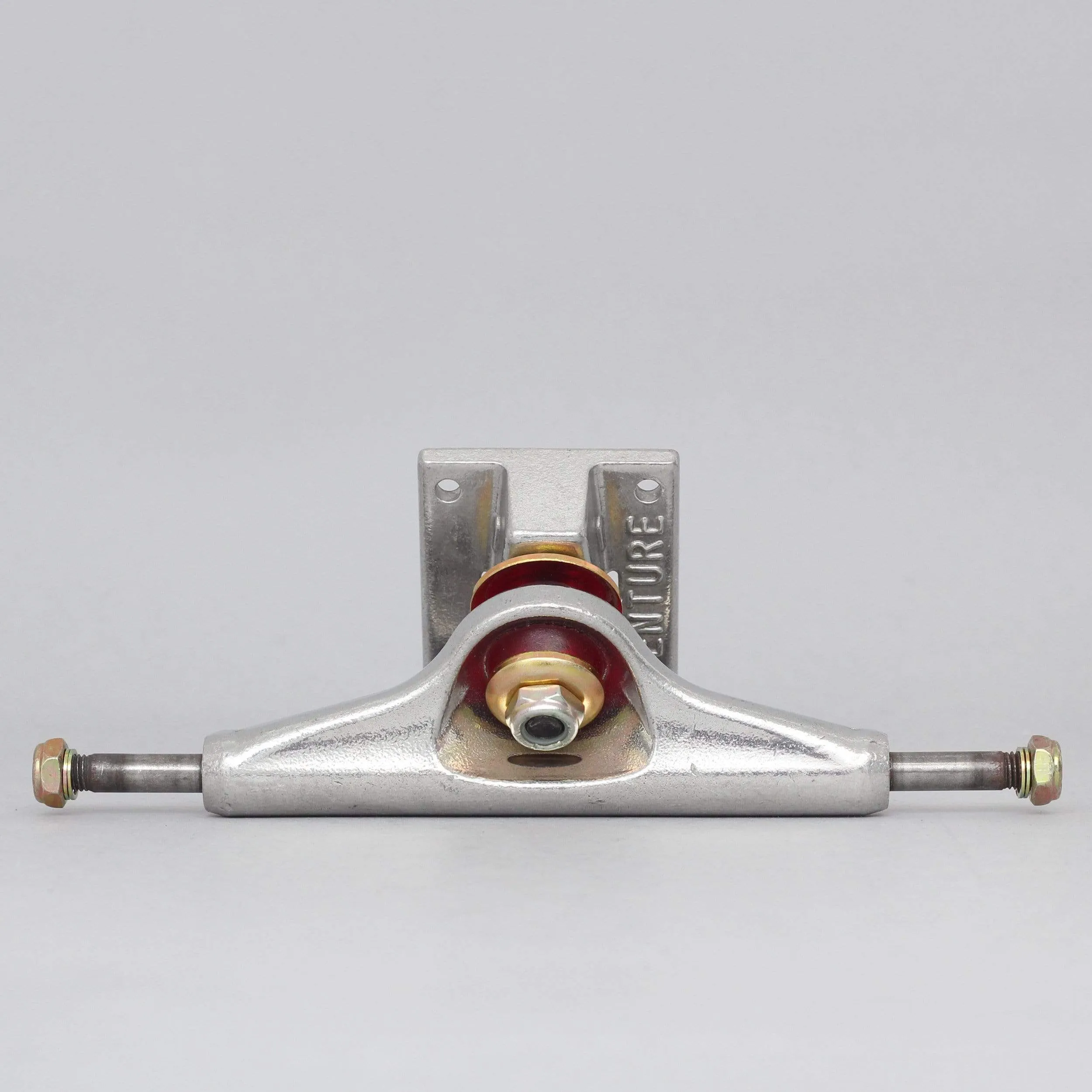 Venture 5.0 Low Skateboard Trucks Polished Red Logo (Pair)