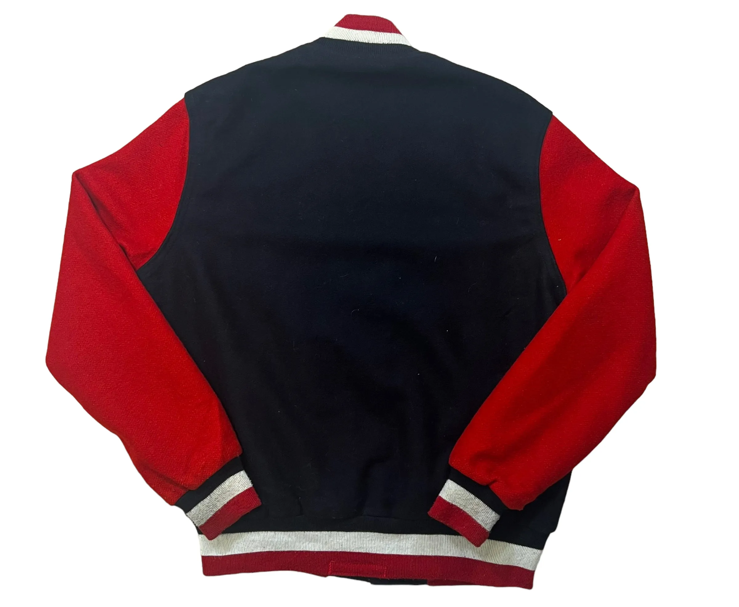 Vintage Andrew Black Red Varsity Jacket