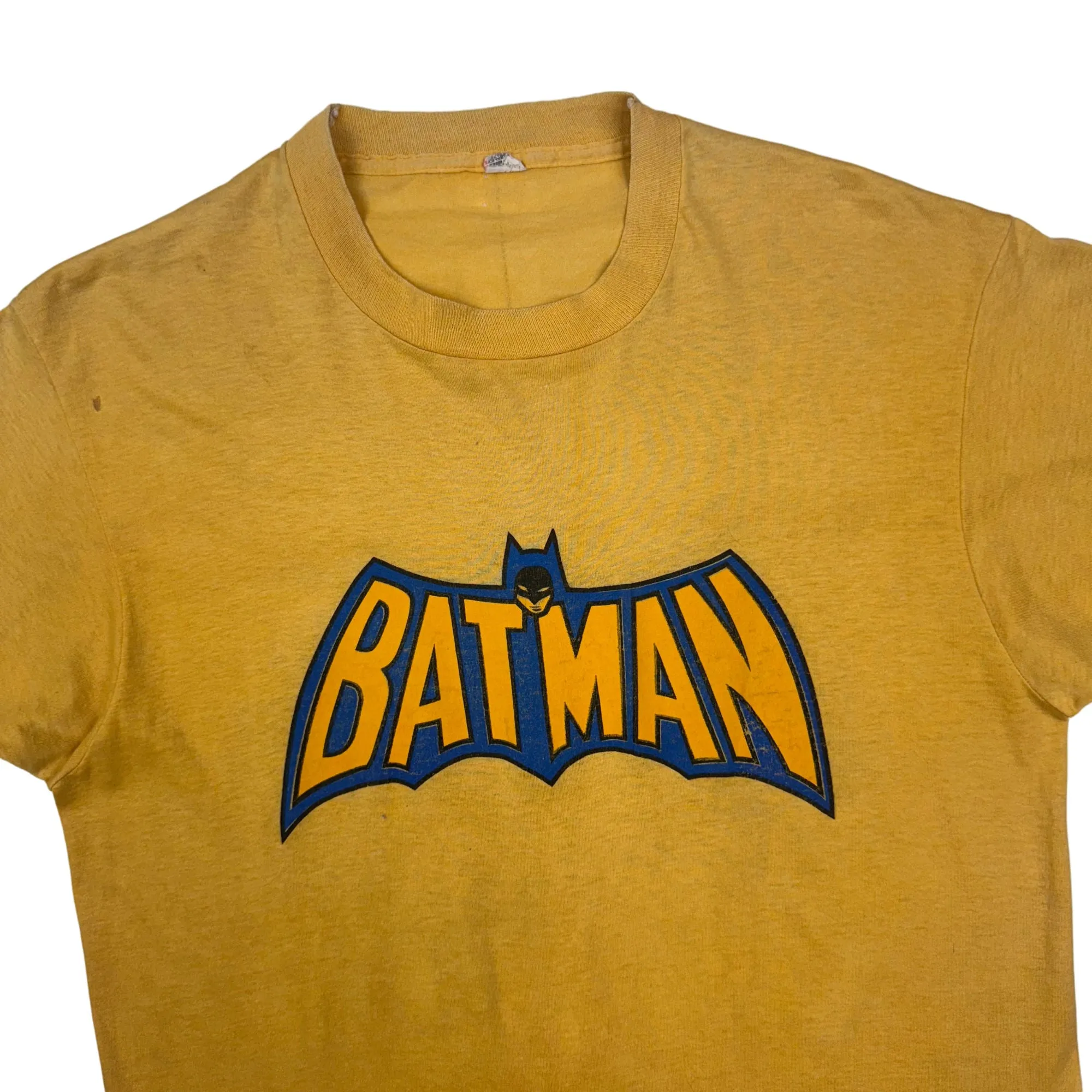 Vintage Screen Stars DC Comics Batman Single Stitch Graphic T-shirt Yellow