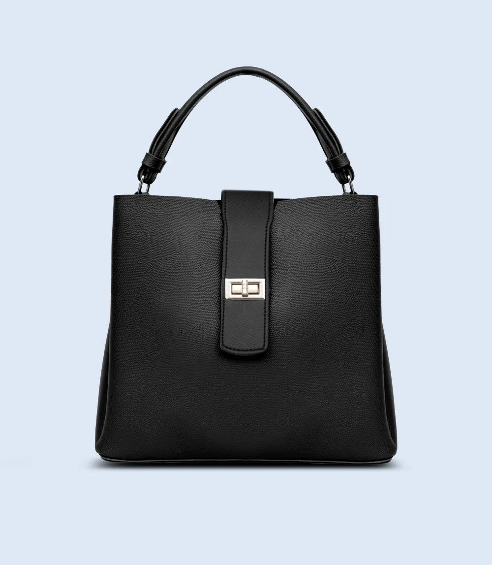 WB2787-BLACK-Women Shoulder Bag