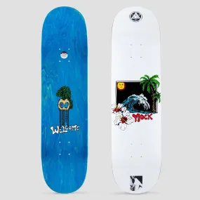 Welcome 8.38 Evan Mock Wave on Island Skateboard Deck White