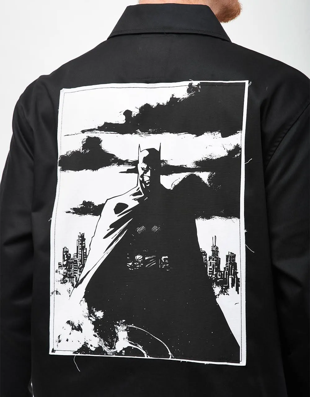 Welcome x Batman Gotham Twill L/S Work Shirt - Black