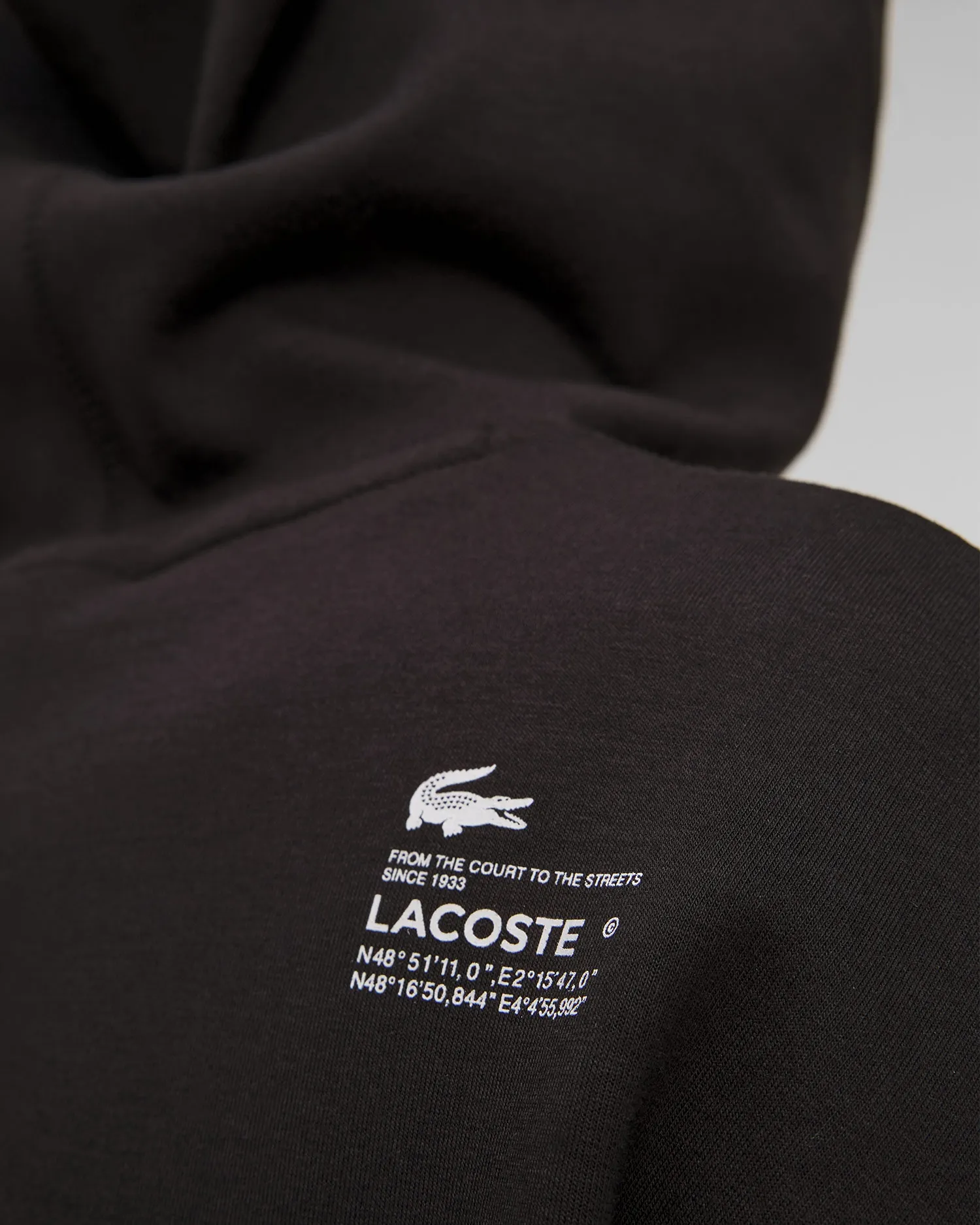 Women's black short hoodie Lacoste SF0281 sf0281-31